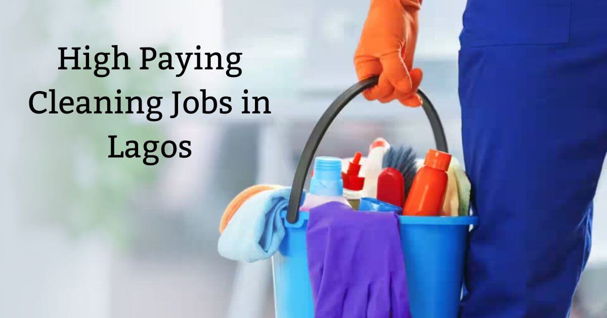High Paying Cleaning Jobs in Lagos