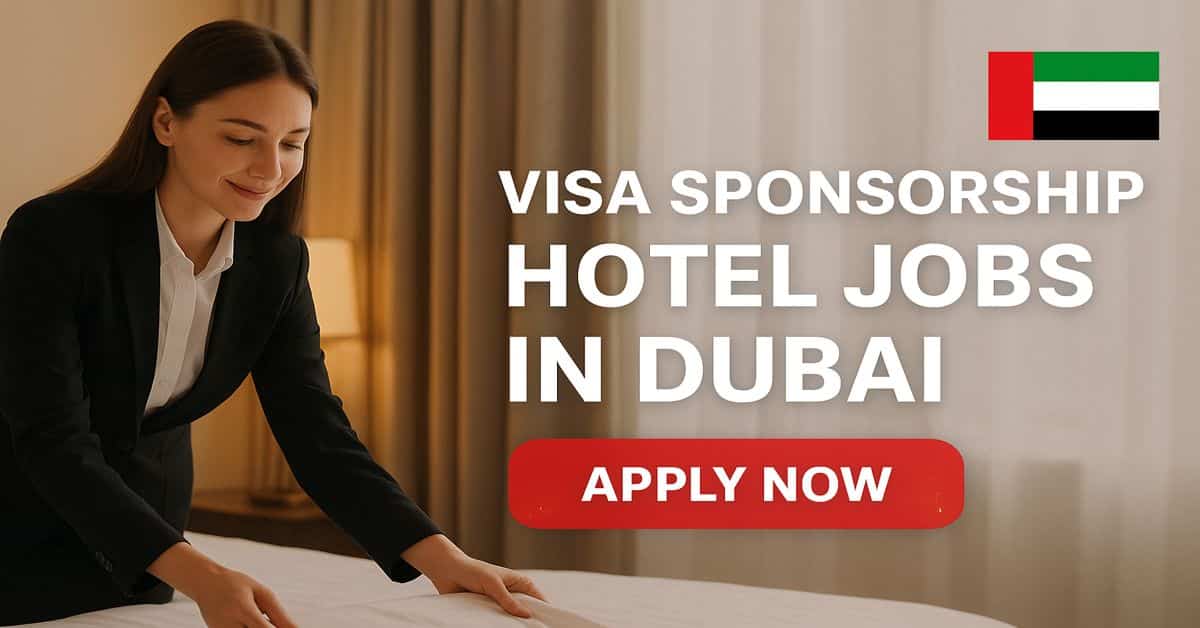 Visa Sponsorship Hotel Jobs in Dubai
