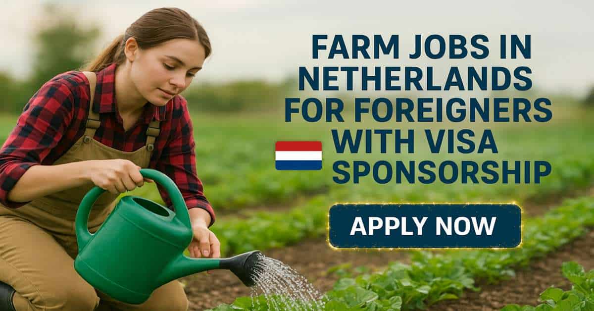 Farm Jobs in Netherlands for Foreigners with Visa Sponsorship